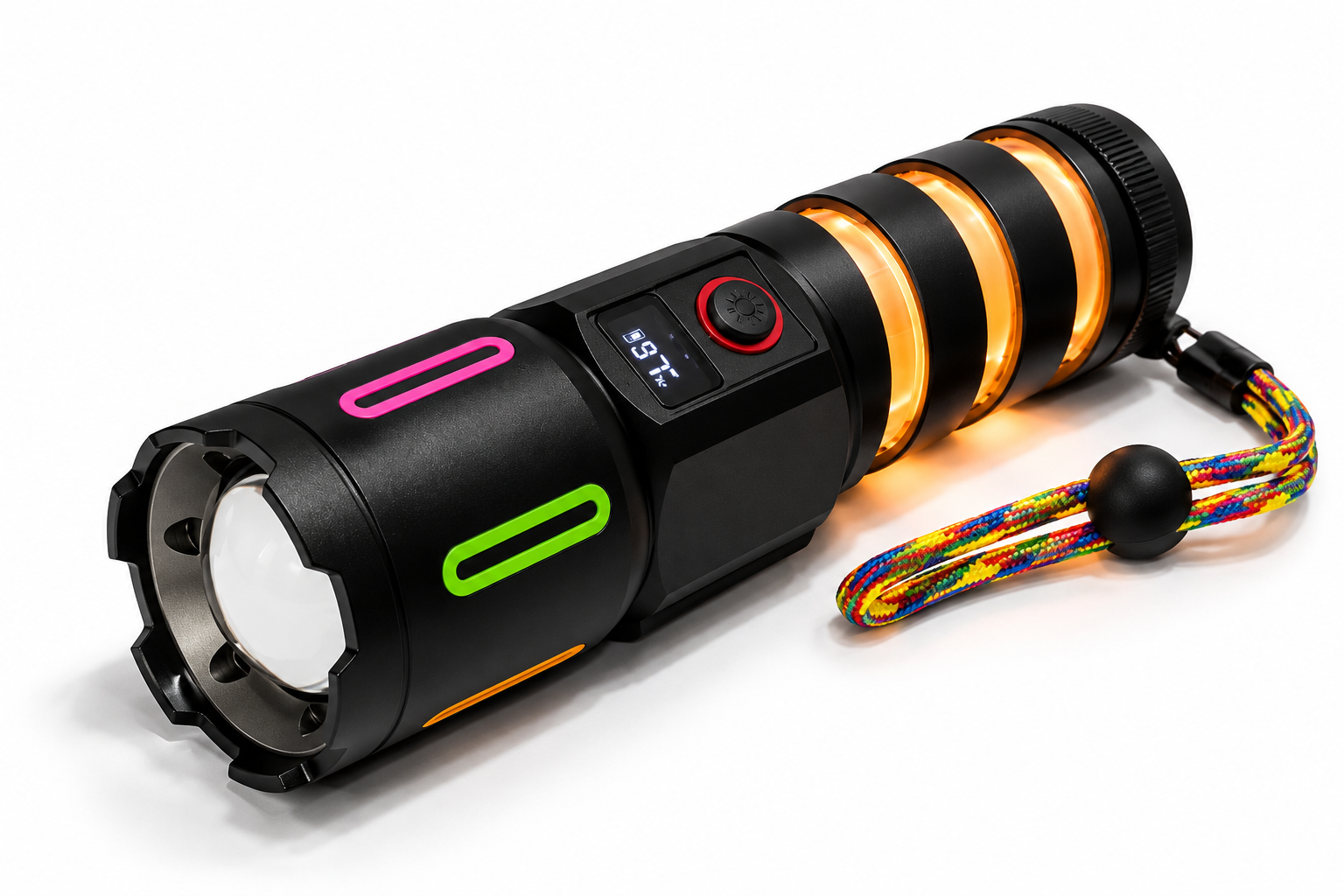 Linterna LED Profesional con Indicador de Carga